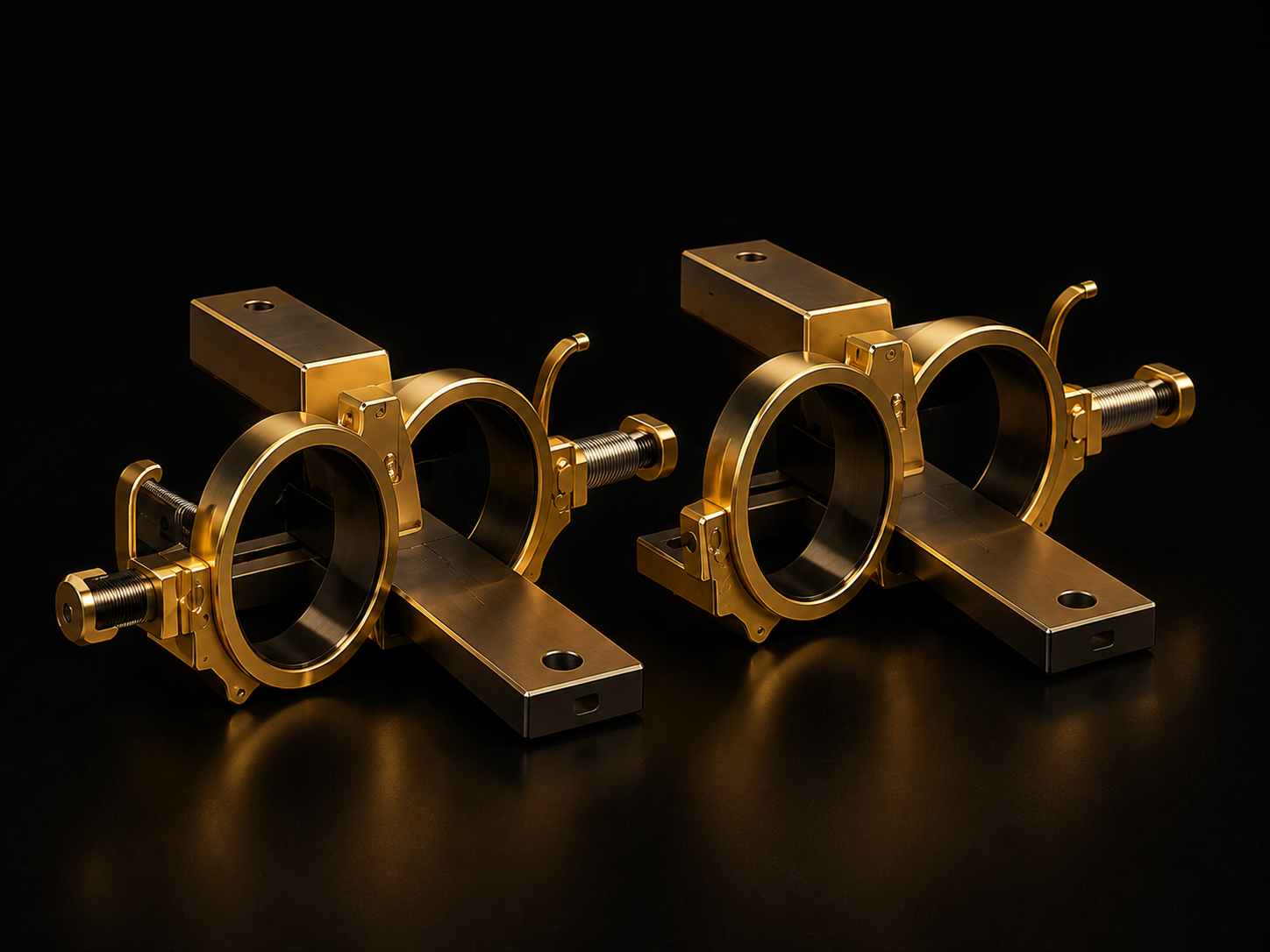 Позолоченные скользящие опоры и хомуты IRON LAZER